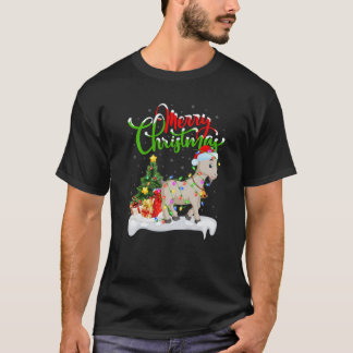 Funny Goat Animal Lover Xmas Lighting Goat Christm T-Shirt