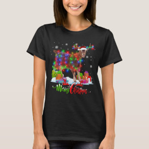 Funny Goat Animal Merry Christmas Party Family T-Shirt