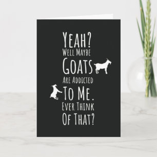 Funny Goat Cards Humor Farm Humorous Animal Pun