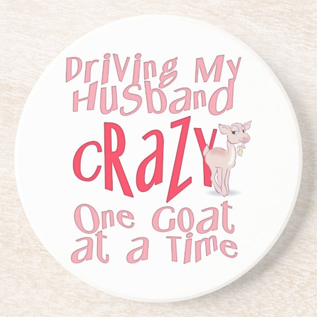 Funny Goat Cartoon (no Horns) Coaster (Front)