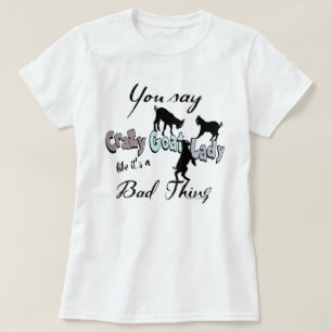 FUNNY GOAT Crazy Goat Lady Cool Pastels T-Shirt