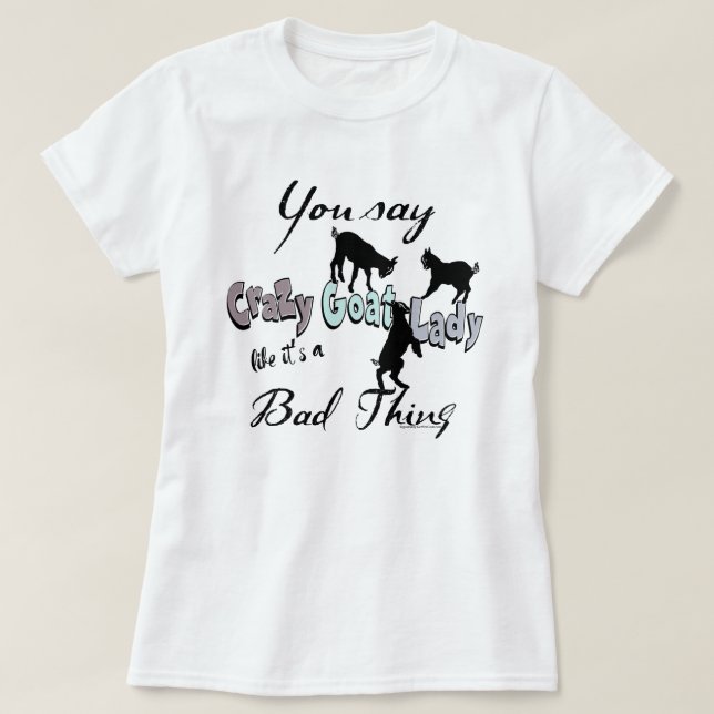 FUNNY GOAT | Crazy Goat Lady Cool Pastels T-Shirt (Design Front)
