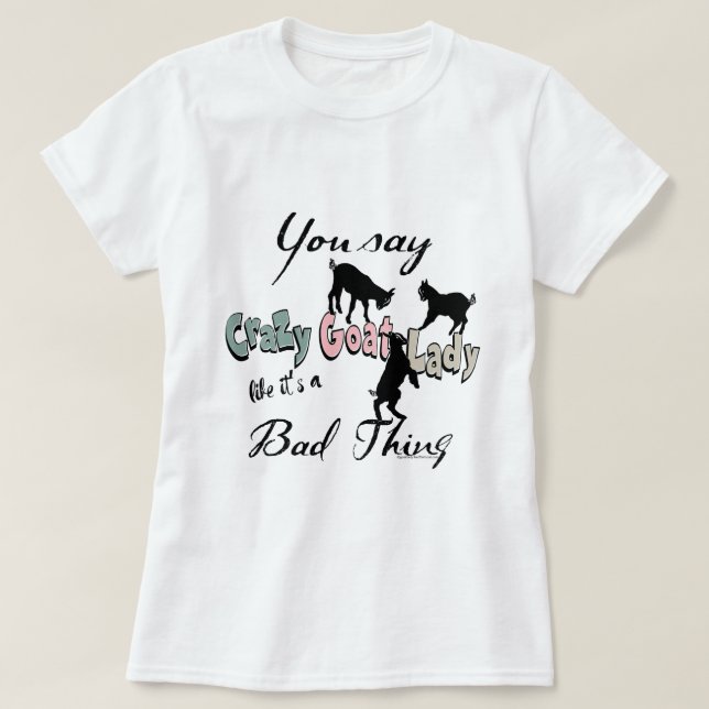 FUNNY GOAT | Crazy Goat Lady Southwest Colors T-Shirt (Design Front)