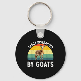 Funny Goat Design Men Women Kid Farm Animal Pygmy Keychain