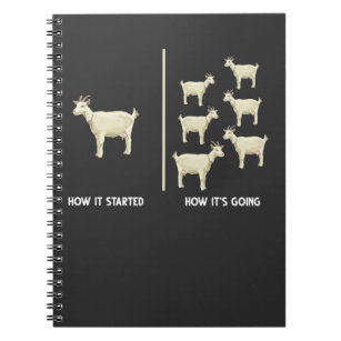 Funny Goat Farmer Humor Farming Notebook