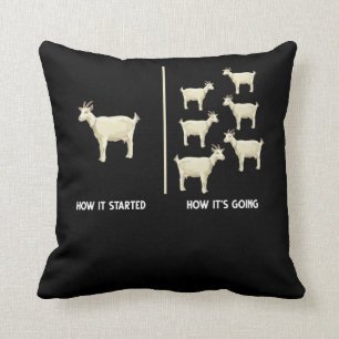Funny Goat Farmer Humor Farming Throw Pillow
