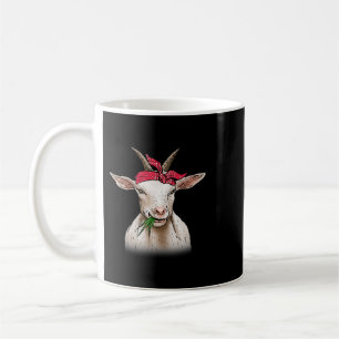 Funny Goat Farming GOAT with bandana funny drawing Coffee Mug