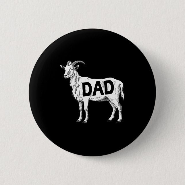 Funny Goat Gift Dad Sarcastic Graphic  Button (Front)