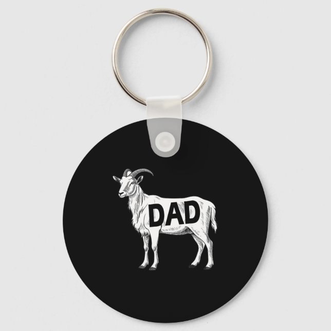 Funny Goat Gift Dad Sarcastic Graphic  Keychain (Front)