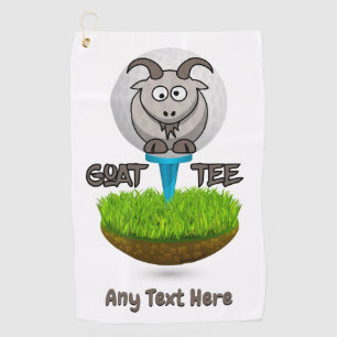 Funny Goat Golf Tee Golf Towel