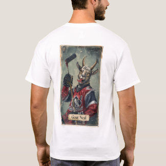 Funny Goat Hockey Player Upper Deck Trading Card T T-Shirt