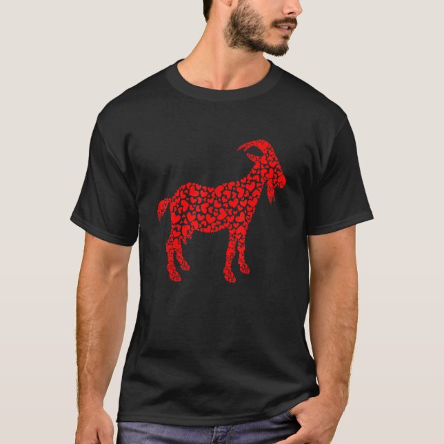 Funny Goat Is My Valentine Pet Animals Lover T-Shirt (Front)