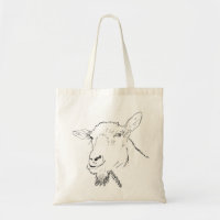 Funny Goat Line Drawing Animal Art Design