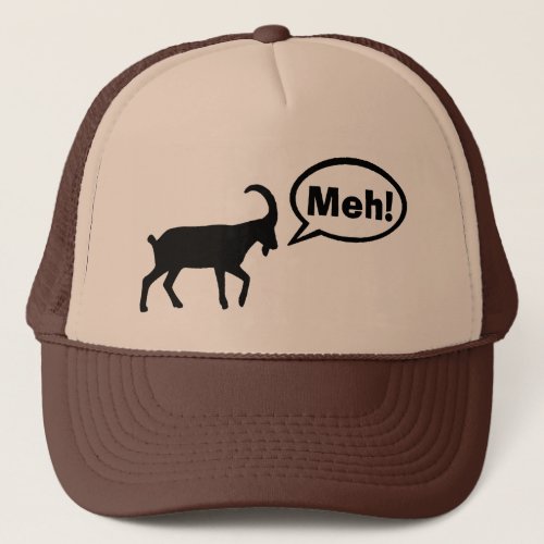 Funny Goat Meh Word Bubble Hat