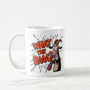Funny Goat Meme – "What the BAAA?" Hilarious Anima Coffee Mug