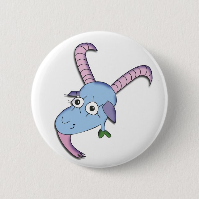 Funny Goat Pinback Button (Front)