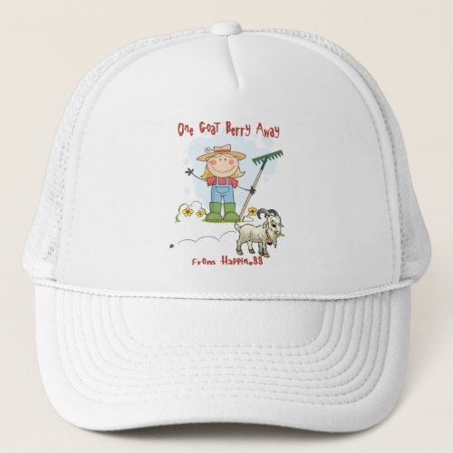 Funny Goat Poop Cartoon Trucker Hat
