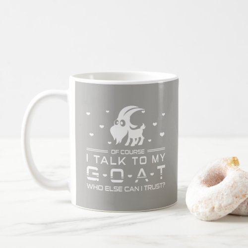 Funny Goat Quote_Cute Lamb Silhouette Around Loves Coffee Mug