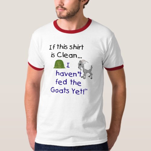 Funny Goat Saying Cotton Mens Ringer T_shirt