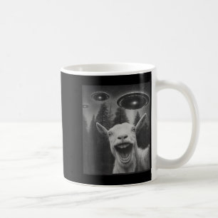 Funny Goat Selfie Alien UFO for Men Women n Boy Coffee Mug