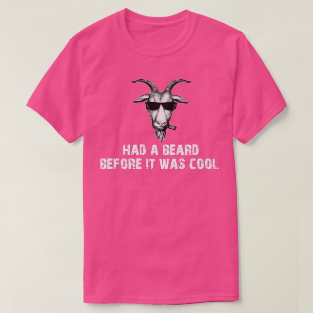 Funny Goat Shirt Funny Beard Shirt Gift For Goat L (Design Front)