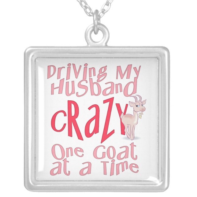Funny Goat Silver Necklace (Front)
