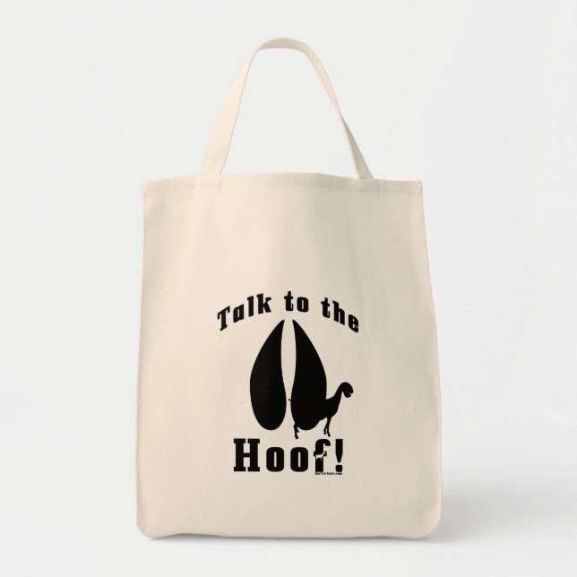Funny Goat Talk to the Hoof Tote Bag (Front)