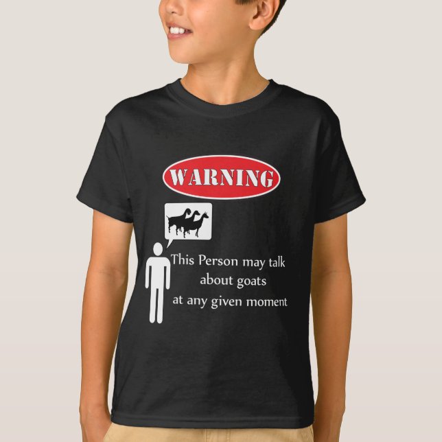 Funny Goat Warning T-Shirt (Front)