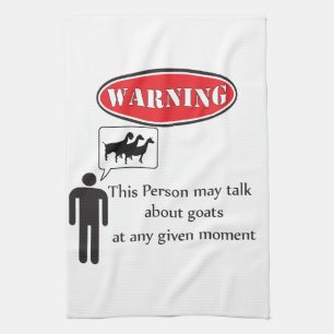 Funny Goat Warning Towel
