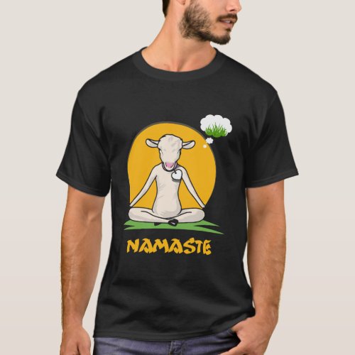 Funny Goat Yoga Gift _Yoga Goat On Mat_Cool Gifts T_Shirt
