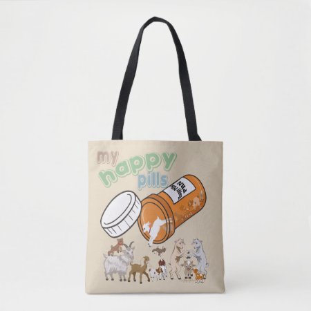 Funny Goats | Customize My Happy Pills Getyergoat Tote Bag