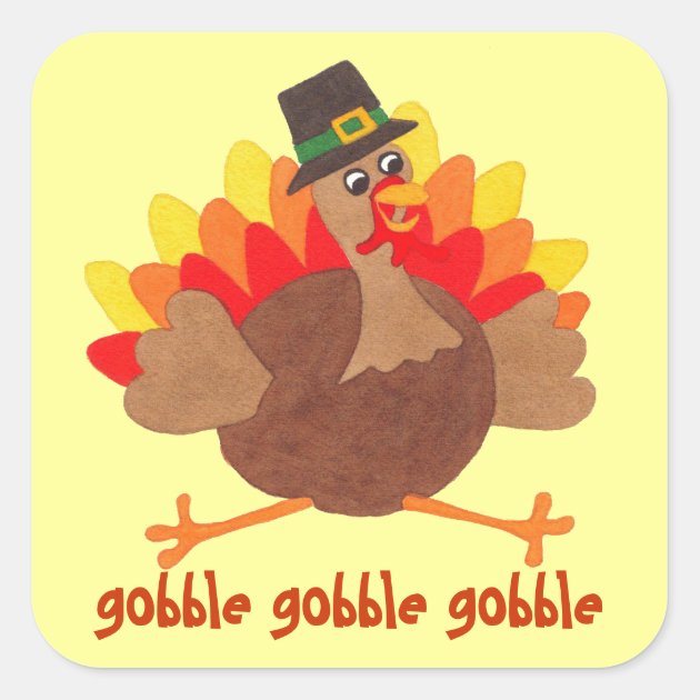 Funny Gobble Turkey - Thanksgiving Sticker