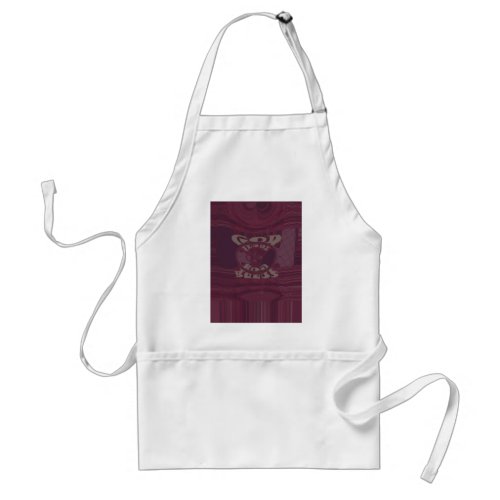 Funny God Bless  kenya  Hakuna Matata Giraffes wov Adult Apron