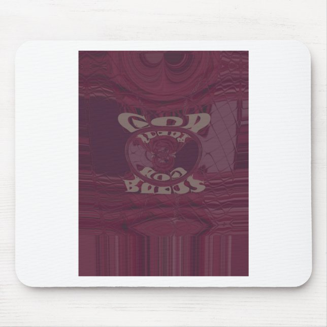 Funny God Bless  kenya  Hakuna Matata Giraffes wov Mouse Pad (Front)