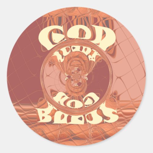 Funny God Bless You Golden  kenya  Hakuna Matata G Classic Round Sticker