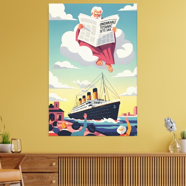 Funny God themed  Canvas Print (Insitu(LivingRoom))