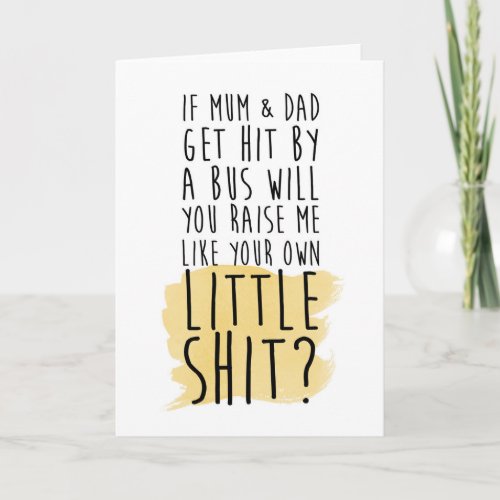 funny godmother  godfather  godparents card