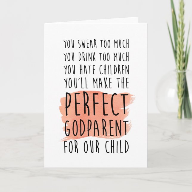 funny godmother / godfather / godparents card (Front)