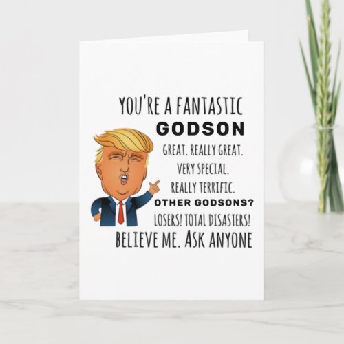 Funny Godson Birthday Best Gift Card