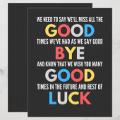Funny Going Away Farewell (Front/Back)