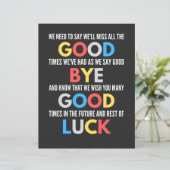 Funny Going Away Farewell (Standing Front)