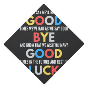 Funny Going Away Farewell Graduation Cap Topper