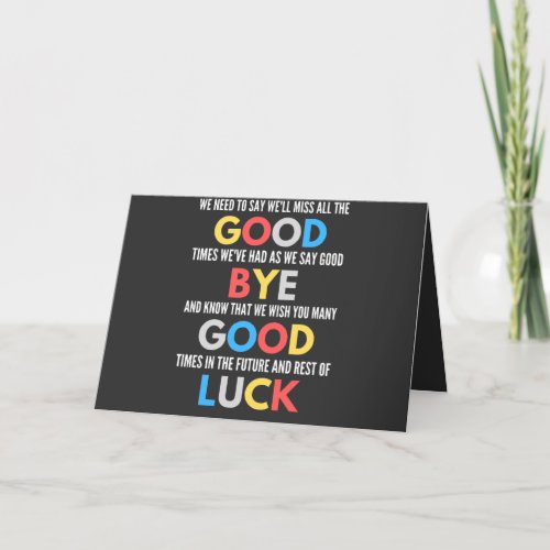 Funny Going Away Farewell Holiday Card