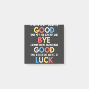 Funny Going Away Farewell Post-it Notes
