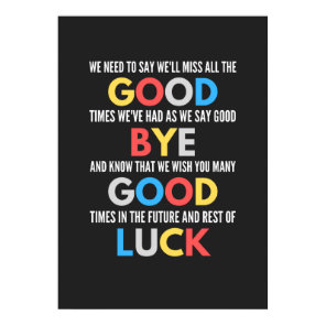 Funny Going Away Farewell Poster