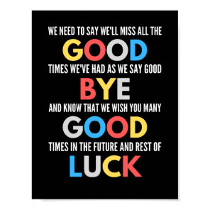 Funny Going Away Farewell Poster