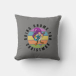 Funny &quot;Going Gnome for Christmas&quot; guitarist Throw Pillow