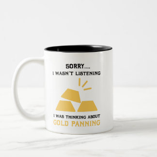 Funny Gold Miner Mining Digger presents Two-Tone Coffee Mug