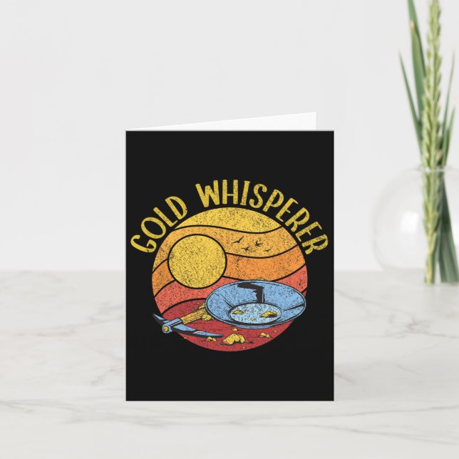 Funny Gold Panning Gold Digging Treasure Hunting  Card (Front)