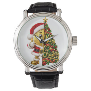 Funny Golden Coin Santa Merry Christmas Holiday De Watch